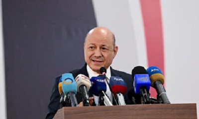 في خطابه من المكلا: الرئيس العليمي يؤكد مواصلة المضي نحو استعادة الدولة وإنهاء الانقلاب الحوثي وايجاد المعالجات الاقتصادية والخدمية