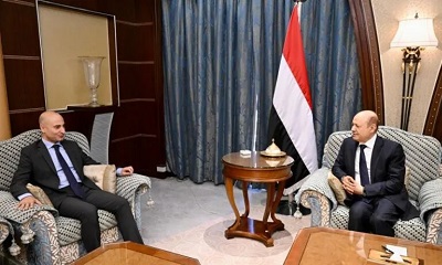 الرئيس العليمي يؤكد التزام الدولة بالتدخل العاجل لضمان استقرار العملة وامدادات الخدمات الاساسية