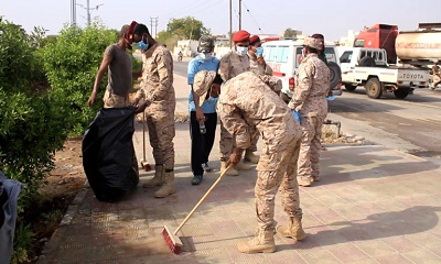 بتوجيهات اللواء التميمي، رئيس عمليات المنطقة يدشن حملة النظافة بقيادة المنطقة العسكرية الثانية وشوارع منطقة خلف
