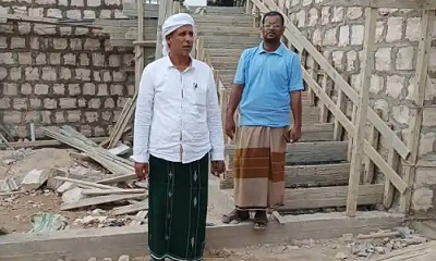 مدير عام مديرية السوم يتفقد سير العمل في مشروع بناء الوحدة الصحية بمنطقة المخيبية