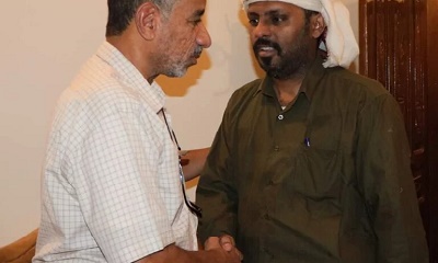وكيل أول حضرموت يطمئن على صحة العميد بلكديش