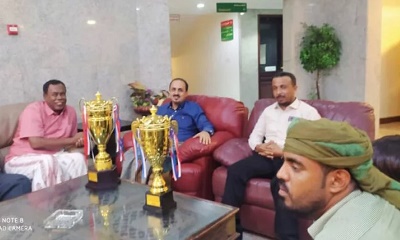 وزير الإعلام و الثقافة والسياحة يقدم جوائز تشجيعية لكلا من البطل و الوصيف في المسابقة الثقافية النسخة الخامسة