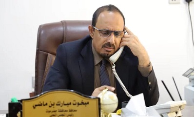 محافظ حضرموت لإذاعة سيئون: نسعى لحلول عاجلة لملف الكهرباء بالوادي وتطوير إذاعتي سيئون والمكلا 