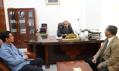 المحافظ بن ماضي يناقش الوضع التمويني للغاز واستكمال الاعمال الانشائية للخزانات بطاقة 600 طن