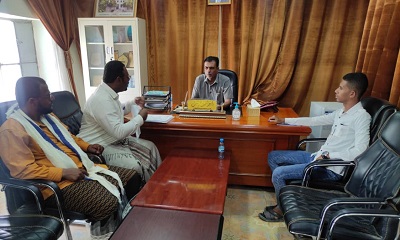 مدير عام مديرية القطن يستقبل فريق الباحثين عن النازحين