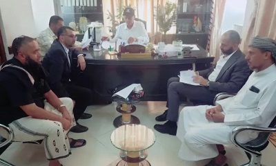 بحث أوجه التعاون المشترك بين السلطة المحلية بمديرية سيئون وبنك حضرموت التجاري