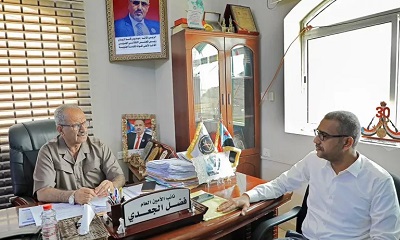 الجعدي يلتقي رئيس الهيئة التنفيذية المساعدة لشؤون وادي وصحراء حضرموت