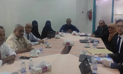 وفد المبعوث الخاص للأمين العام للأمم المتحدة يلتقي في المكلا قيادات من مؤتمر حضرموت الجامع
