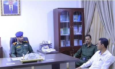 مدير عام كهرباء وادي حضرموت يزور مدير عام الأمن والشرطة بوادي حضرموت