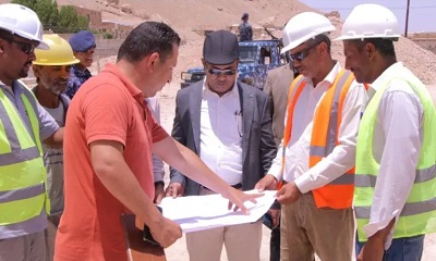 الوكيل العامري يطلع على مستوى الإنجاز في مشروع بناء المحطات التحويلية بقريو