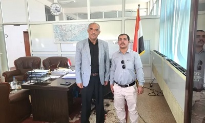 مدير ادارة صحة الموانئ والمحاجر الصحية بحضرموت الوادي والصحراء يلتقي مدير عام مطار سيئون الدولي