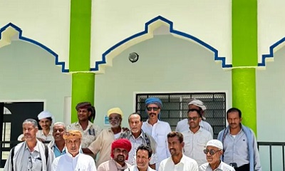 السلطة المحلية بمديرية السوم تجري عملية الاستلام الابتدائي لمشروع روضة الأحقاف بمنطقة السوم