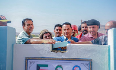 الوكيل السعيدي يضع حجر الأساس لبناء مشروع مدرسة محمد السداح للبنات بمنطقة الجوادة بمديرية القطن