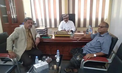 مدير عام مصلحة شئون القبائل بساحل حضرموت يستقبل في مكتبه مدير عام الهيئه العامه للكتاب والنشر بحضرموت الساحل ومدير عام كهرباء ارياف ساحل حضرموت
