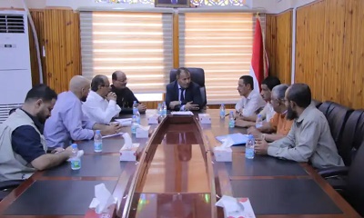 مناقشة التحضيرات النهائية لتنفيذ حملة تحصين طارئة ضد مرض الحصبة بوادي حضرموت 