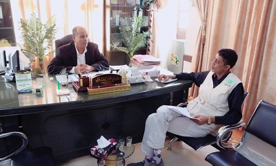 مدير عام سيئون يلتقي مدير مشروع الأشغال العامة المهندس عبدالرحيم حوري