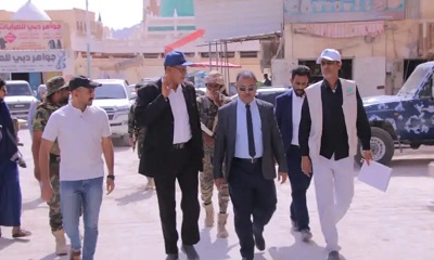 استلام السوق العام وسوق النساء ومجرى جثمة بمدينة سيئون بعد رصفها وإعادة تأهيلها