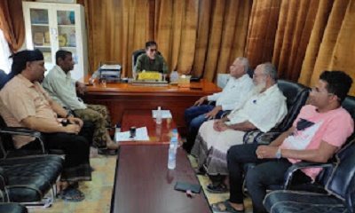 مدير عام مديرية القطن يلتقي عميد كلية المجتمع بسيئون