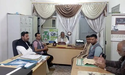 مدراء عموم مديريات حجر الصيعر وزمخ ومنوخ ومديري إدارتي التربية م/ حجر الصيعر ومديرية زمخ ومنوخ يلتقيان بالفريق المكلف من مؤسسة العون للتنمية
