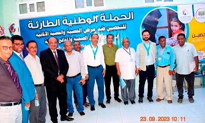 الوكيل التميمي يدشن الحملة الوطنية الطارئة التحصين ضد مرض الحصبة والحصبة الالمانية بمديريات حضرموت الوادي والصحراء