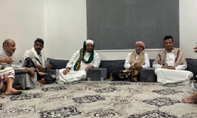 العمودي والجيلاني يقدمون واجب العزاء لفقيد الوطن الشيخ مدرك بن سلامة بن حميد الجعيدي