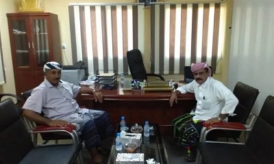 مدير عام مصلحة شئون القبائلل بساحل حضرموت يستقبل في مكتبه وكيل محافظة شبوة