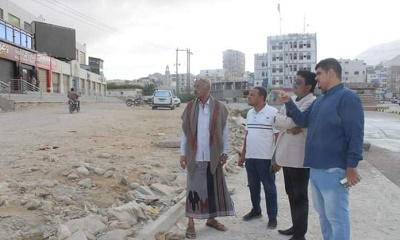 بايعشوت والعمري يتفقدان المواقع المستهدفة للعمل ضمن خطة تحسين مدينة المكلا