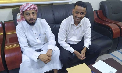 مناقشة سبل التعاون المشترك بين مؤسسة الكهرباءمنطقة وادي حضرموت وبنك القطيبي