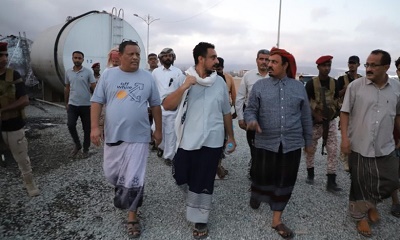 محافظ حضرموت يطلع على أضرار محطة كهرباء فوة ويوجه بتشكيل لجنة للرفع بأسباب الحريق