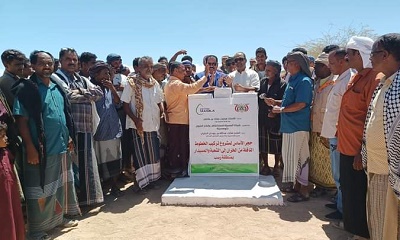 مدير عام مديرية ساه يفتتح ويضع حجر الأساس لمشروعين للخطوط الناقلة للمياه في المديرية