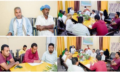 مدير عام مديرية غيل باوزير يبحث ترتيبات تنفيذ مشروع تفعيل وتحديد أولويات احتياجات المجتمع