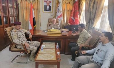 قيادة وزارة الصحة حضرموت الوادي تلتقي قيادة المنطقة العسكرية الاولى