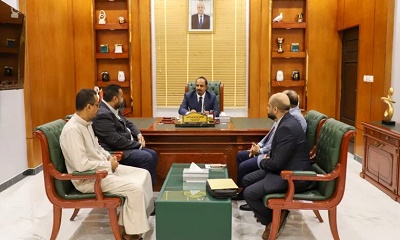 محافظ حضرموت يبحث جوانب توسيع نشاط الشركة المصرية الالمانية للصناعات الانشائية ايجيك