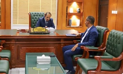 المحافظ بن ماضي يناقش مع نائب رئيس المجلس الانتقالي الجنوبي بحضرموت تنسيق الجهود الاحترازية تحسبًا لإعصار “تيج”