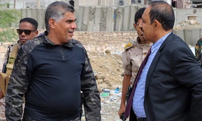 محافظ حضرموت يتفقّد مخلّفات الأمطار والسيول بمدينة المكلا