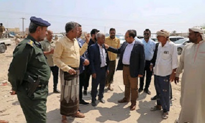 محافظ حضرموت يتفقد أضرار إعصار تيج بمديرية الريدة وقصيعر ويوجه بسرعة التدخلّ في الجانبين الإغاثي والخدمي