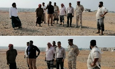 مدير عام مديرية غيل باوزير ينفذ نزولا ميدانيا لتحديد موقع آمن لشبكات الاتصالات