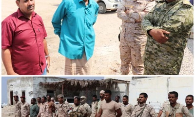 مدير عام مديرية الريدة وقصيعر يزور قطاع خفر السواحل ويقدم لهم شكر السلطة المحلية بالمديرية والمحافظة