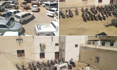 شرطة السير بوادي حضرموت تنفذ حملة مرورية واسعة في مديرية تريم لضبط المركبات والدراجات النارية الغير مرقمة 