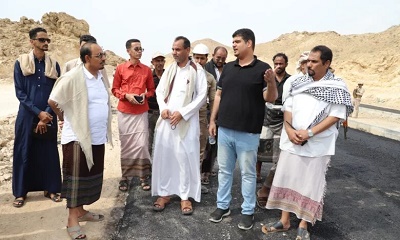 محافظ حضرموت يتفقّد اليوم الجمعة أعمال السفلتة بطريق (بارادم – امبيخة)