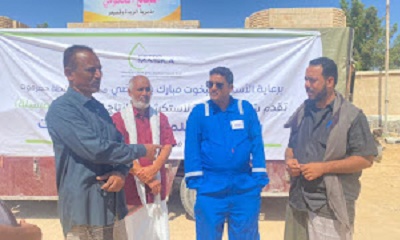 تسليم المساعدات الإغاثية المقدمة من شركة بترومسيلة للسلطة المحلية بمديرية الريدة وقصيعر