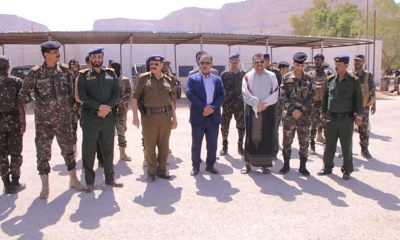 مدير أمن الوادي والصحراء يستقبل وكيل محافظة حضرموت ووكيل وزارة الداخلية لشؤون المحافظات الشرقية ويطلعون على مستوى الجاهزية لدى الوحدات الأمنية والشرطوية