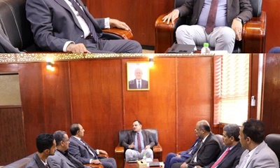 محافظ حضرموت يناقش مع الوزير السقطري الأوضاع المتعلقة بالقطاعين والسمكي بالمحافظة