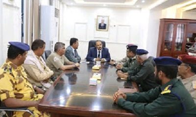 محافظ حضرموت يرأس اجتماعًا لمناقشة أوضاع كلية الشرطة وسبل تطوير مناهجها التعليمية
