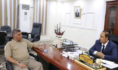 المحافظ بن ماضي يطلع على الأوضاع الأمنية بساحل حضرموت وسبل تعزيزها