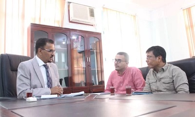 أمين عام محلي حضرموت يلتقي مدير مكتب برنامج الغذاء العالمي بالمكلا