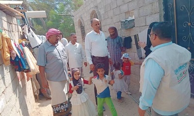 مدير عام سيئون يطلع على أوضاع مخيم النازحين بالقرن ومريمة بمدينة سيئون