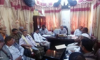 المكتب التنفيذي بمديرية دوعن معلنا عن تأييده لقرار المكتب التنفيذي بالمحافظة