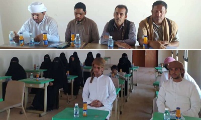 مدير عام مديرية ثمود يلتقي بطلاب وطالبات كلية التعليم المفتوح بجامعة سيؤون فرع ثمود