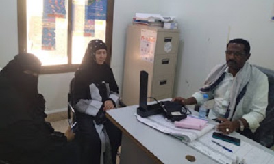 مدير عام مديرية رخية يلتقي الدكتورة الروسية أخصائية النساء والولادة بالمركز الصحي بصنا